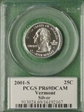 2001-S 25C Vermont Silver PR69DCAM