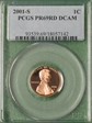 2001-S 1C PR69DCAM
