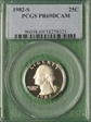 1982-S 25C PR69DCAM