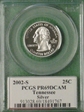 2002-S 25C Tennessee Silver PR69DCAM