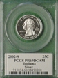 2002-S 25C Indiana Silver PR69DCAM