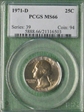1971-D 25C MS66