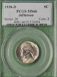 1938-D 5C Jefferson MS66
