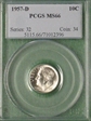 1957-D 10C MS66
