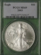 2003 $1 Silver Eagle MS69