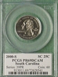 2000-S 25C South Carolina PR69DCAM
