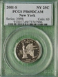 2001-S 25C New York PR69DCAM