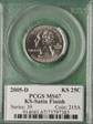 2005-D 25C Kansas Satin Finish SP67