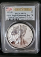 2019-W $1 Silver Eagle Enhanced Rev PR Pride of Two Nations, U.S. Set First Strike PR70