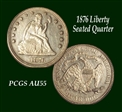 1876 25C AU55