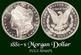 1881-S $1 MS66PL