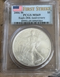 2006-W $1 Burnished Silver Eagle 20th Anniversary First Strike SP69