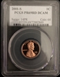 2001-S 1C PR69DCAM
