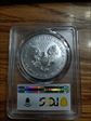 2020-(S) $1 Silver Eagle - Emergency Issue Struck at San Francisco First Strike MS69