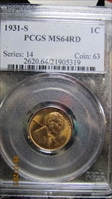 1931-S 1C MS64RD