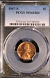 1947-S 1C MS66RD