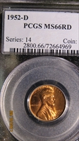 1952-D 1C MS66RD