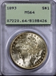 1893 $1 MS64