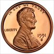 1991-S 1C PR70DCAM