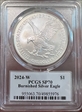 2024-W $1 Burnished Silver Eagle Ultra Breaks Gold Rush SP70