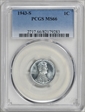 1943-S 1C MS66