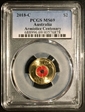 2018-C $2 Armistice Centenary Colorized MS69