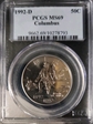 1992-D 50C Columbus MS69