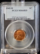 1942-D 1C MS66RD