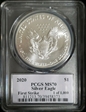 2020 $1 Silver Eagle First Strike Cleveland Native American 1 of 1000 MS70