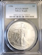 1986 $1 Silver Eagle MS69