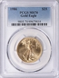 1986 $25 Gold Eagle MS70