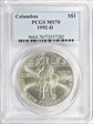 1992-D $1 Columbus MS70