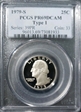 1979-S 25C Type 1 PR69DCAM