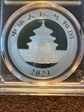 2021 (G) 10 Yn Panda Silver Struck at Shenzhen Mint First Strike MS70