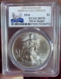 2016 $1 Silver Eagle  30th Anniversary MS70
