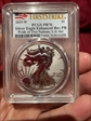 2019-W $1 Silver Eagle Enhanced Rev PR Pride of Two Nations, U.S. Set First Strike PR70