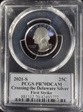 2021-S 25C Crossing the Delaware-Silver First Strike Cleveland Native American PR70DCAM