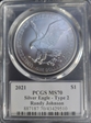 2021 $1 Silver Eagle - Type 2 Legends of Life Randy Johnson MS70