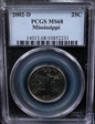 2002-D 25C Mississippi MS68
