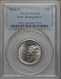2000-P 25C New Hampshire MS68