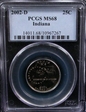 2002-D 25C Indiana MS68