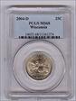 2004-D 25C Wisconsin MS68