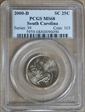 2000-D 25C South Carolina MS68