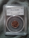 1955-S 1C MS64RD