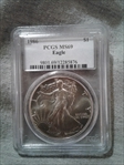 1986 $1 Silver Eagle MS69
