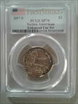 2017-S $1 Sequoyah Enhanced Unc Set First Strike SP70