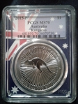 2015-P $1 Kangaroo Ag Australian Picture Frame MS70