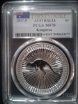 2017-P $1 Kangaroo Ag First Strike MS70