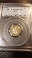 2000-S 10C Silver PR69DCAM