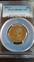 1987-S 25C PR69DCAM